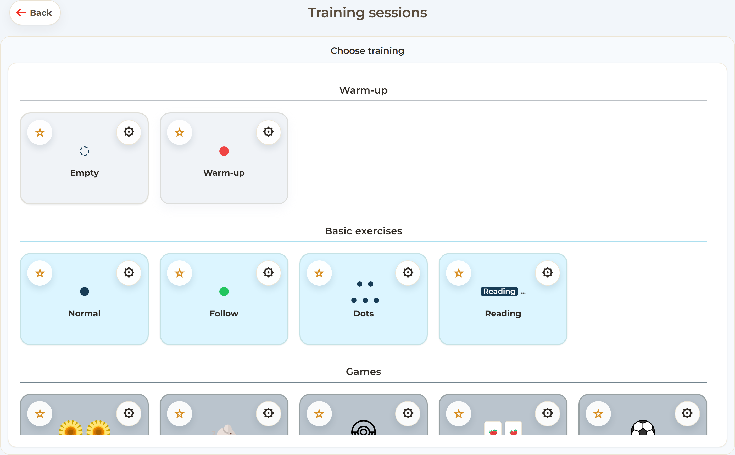 Training selection